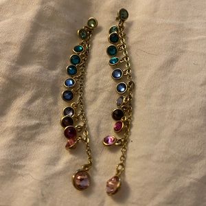Swarovski multicolor dangle earrings